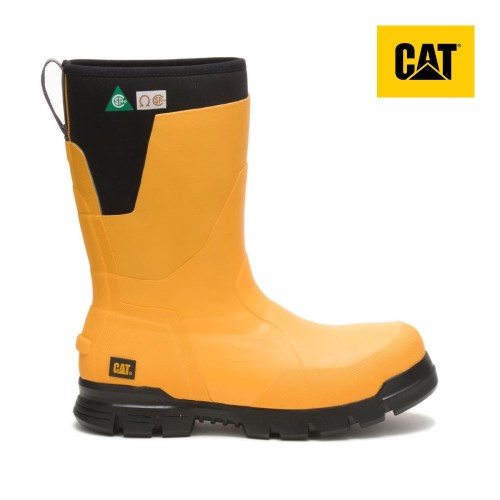 CAT Stormers 11" Steel Toe CSA Men's Work Boots Yellow (AU G-597) Australia